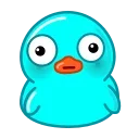 Cyan Duck emoji 😳