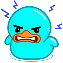 Cyan Duck emoji 😡