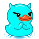 Cyan Duck emoji 😈