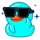 Cyan Duck emoji 😎