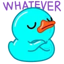 Cyan Duck emoji 😒