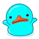 Емодзі Cyan Duck 🤷