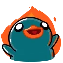 Cyan Duck emoji 🔥