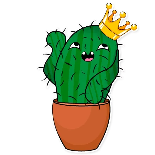 Веселый кактус emoji 😙