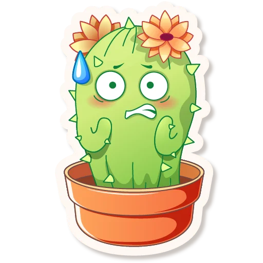 Cactus Quentin sticker 😨