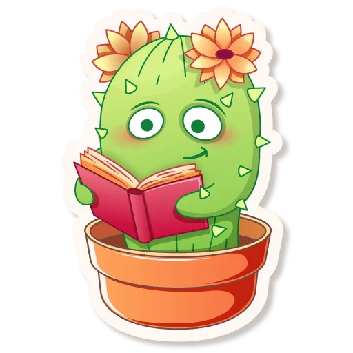 Cactus Quentin sticker 📕