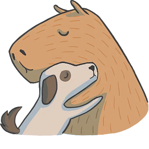 Telegram stiker «Capybara&Co» 🤗