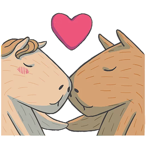 Telegram stiker «Capybara&Co» 💑