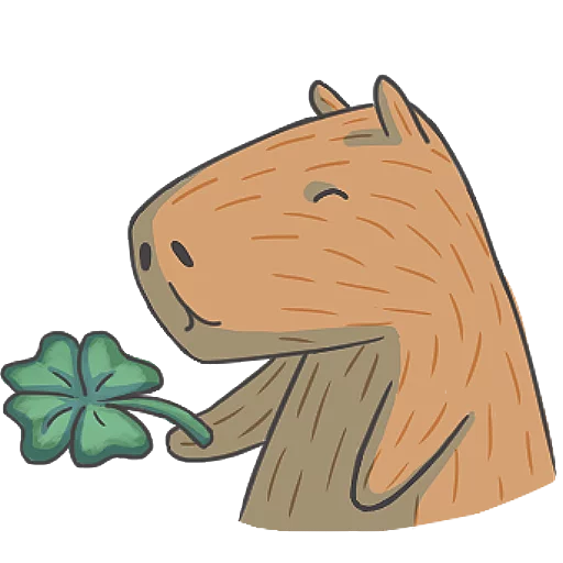 Telegram Sticker «Capybara&Co» 🍀