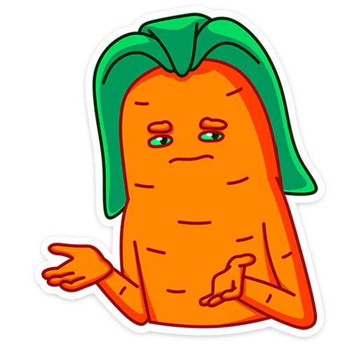 Telegram Sticker «Морквоша» 🤷‍♂