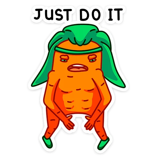 Telegram Sticker «Морквоша» 💪