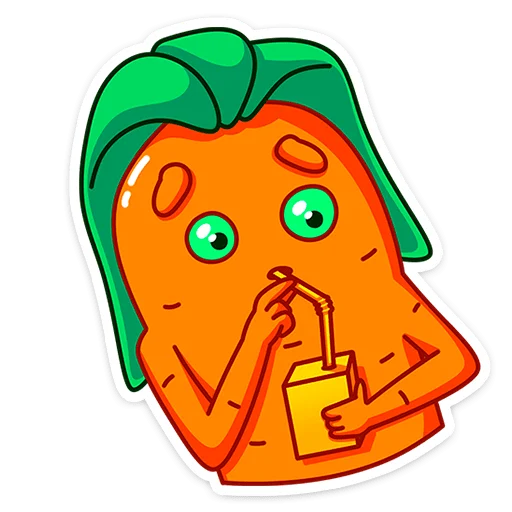 Telegram Sticker «Морквоша» 😮
