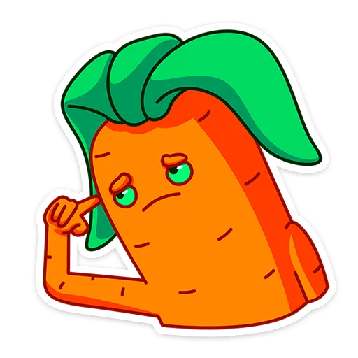 Telegram Sticker «Морквоша» 😕