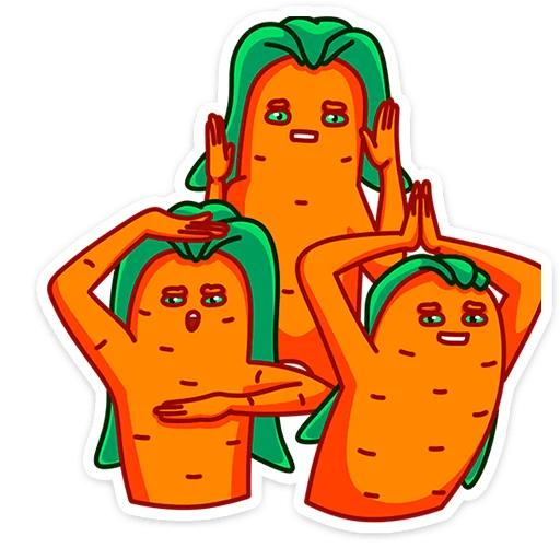 Telegram Sticker «Морквоша» 🙆‍♂
