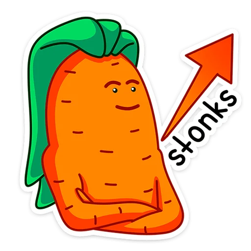 Telegram Sticker «Морквоша» 📈