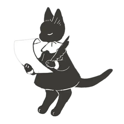 Telegram Sticker «Cat and Rabbit in Wonderland» 📝