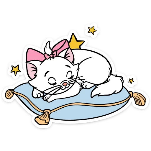 Telegram stiker «Кошечка Мари » 😴