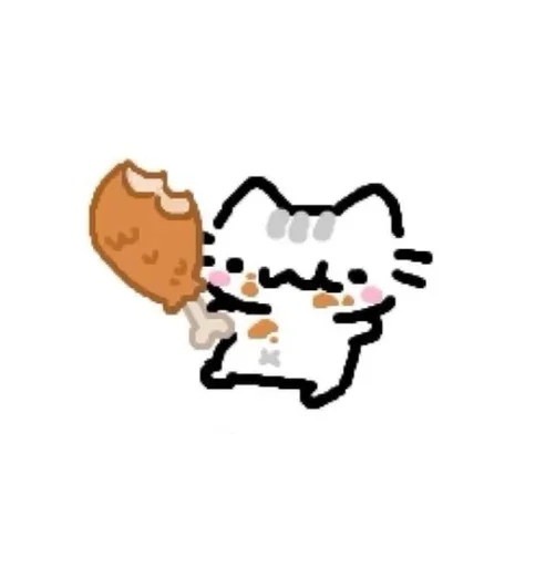 Telegram stiker «Cat» 🍗