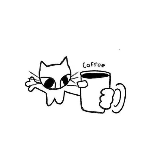 Telegram stiker «Cat» ☕