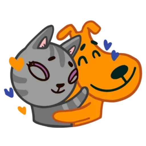 Кот и Пёс emoji 🤗