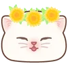 Эмодзи Telegram «Cat emoji kwii» 🌼