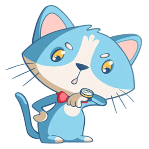 Telegram Sticker «Котенок Том» ⏰