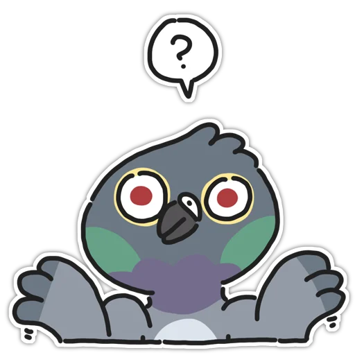 Telegram stiker «Pigeons» ❓