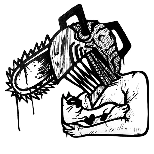 chainsaw family  sticker 🐈