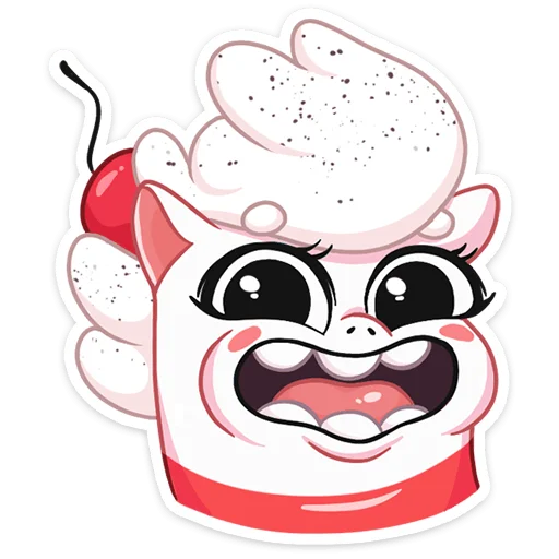 Telegram stiker «Вишнёвое Мороженко» 😃