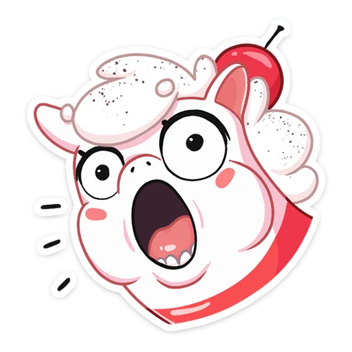 Telegram Sticker «Вишнёвое Мороженко» 😱