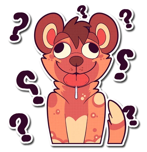 Telegram stiker «Cinnamon Wild Dog» ❓