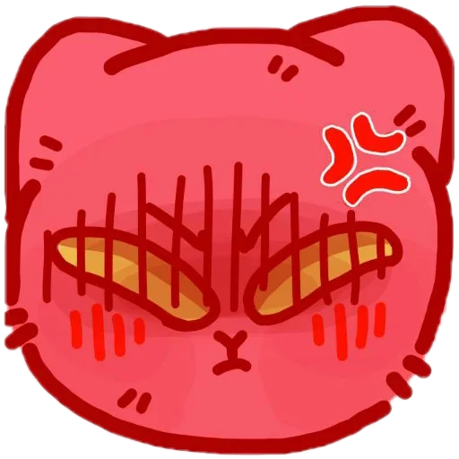 colored emotions kittens sticker 😡