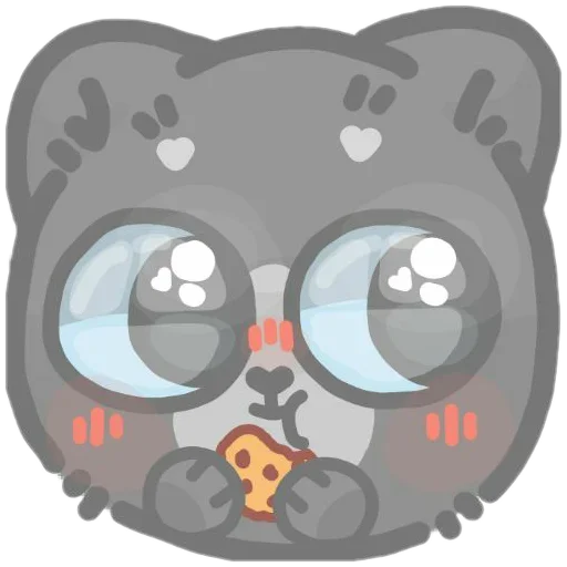 colored emotions kittens sticker 🍪