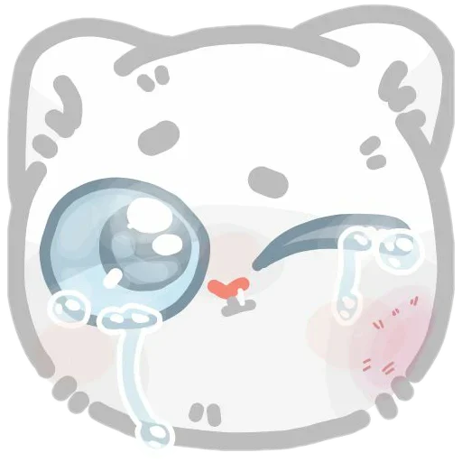 colored emotions kittens sticker 😢