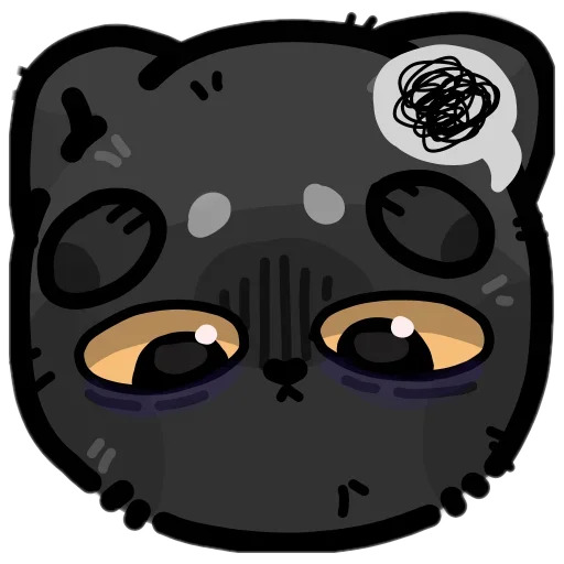 colored emotions kittens sticker ☹️
