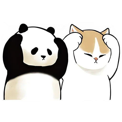Панда и Нян sticker 😓