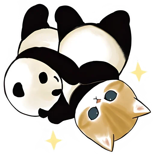 Панда и Нян sticker 😊