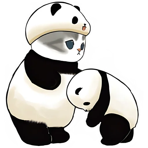 Панда и Нян emoji 😇