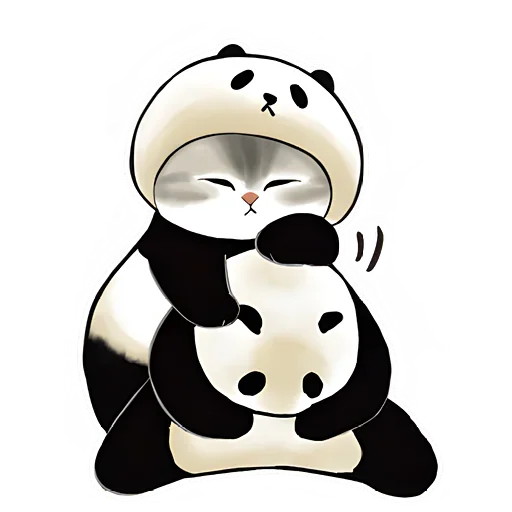 Telegram Sticker «Панда и Нян» ☺️