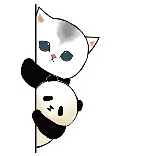 Стікер Telegram «Панда и Нян» 👀