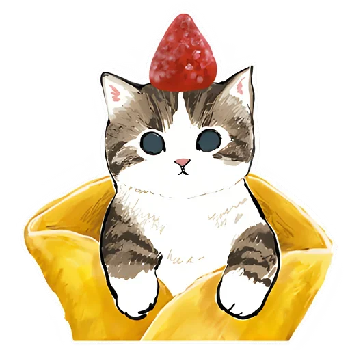 Стікер Telegram «Сладкие котята» 🍓