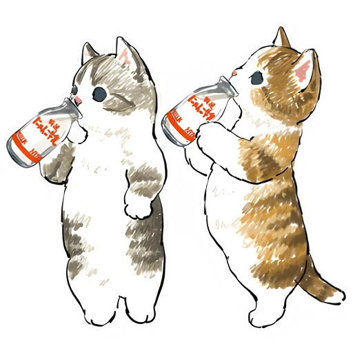 Telegram stiker «Сладкие котята» 🥛
