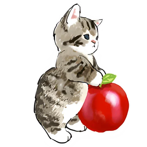 Telegram Sticker «Сладкие котята» 🍎