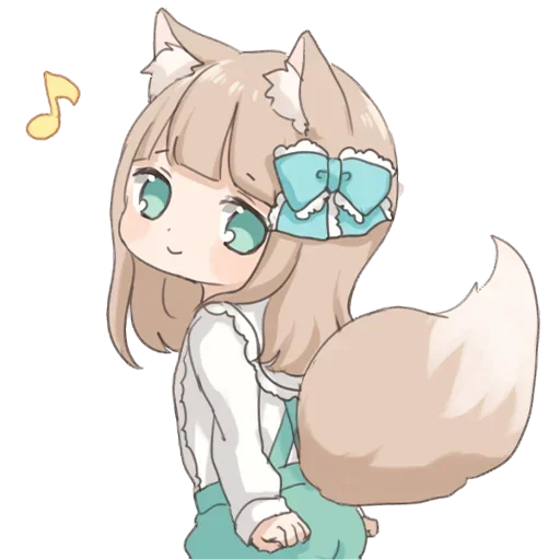 Telegram Sticker «Девочка волчица» 😏