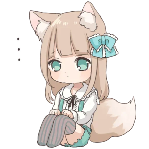 Telegram stiker «Девочка волчица » 😞