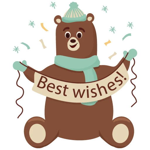 Telegram stiker «bear» 🥳