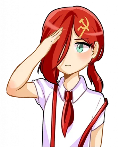 Емодзі communism-chan ✋