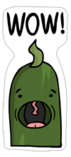 Стикер Telegram «Cool Cucumber» 🥒