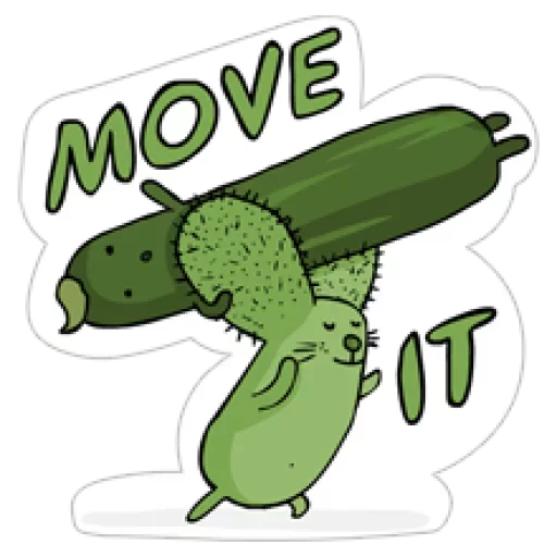 Cool Cucumber  sticker 🥒