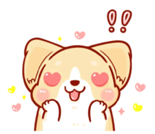 corgi in-love emoji 😍